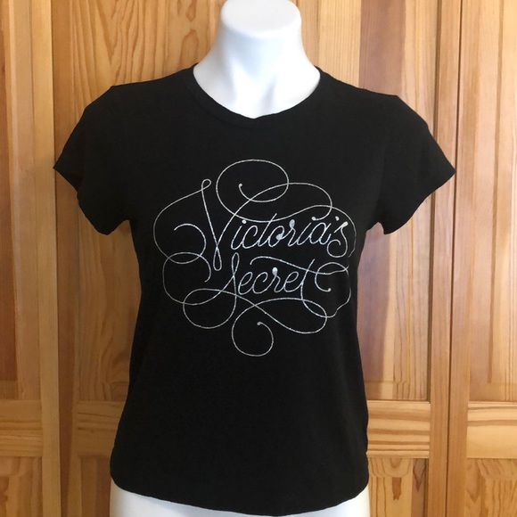 Victoria's Secret Tops - VICTORIA SECRET BLACK TEE SZ S/P